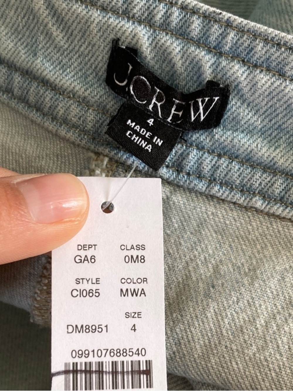 J. Crew denim skort Light Blue Denim Mini - Picture 4 of 6